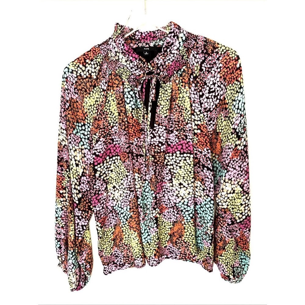 FATE Floral Peasant Blouse Lined Size Small